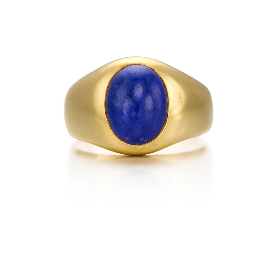BVCCIARI: 18K GOLD AND LAPIS LAZULI RING (1 of 2)