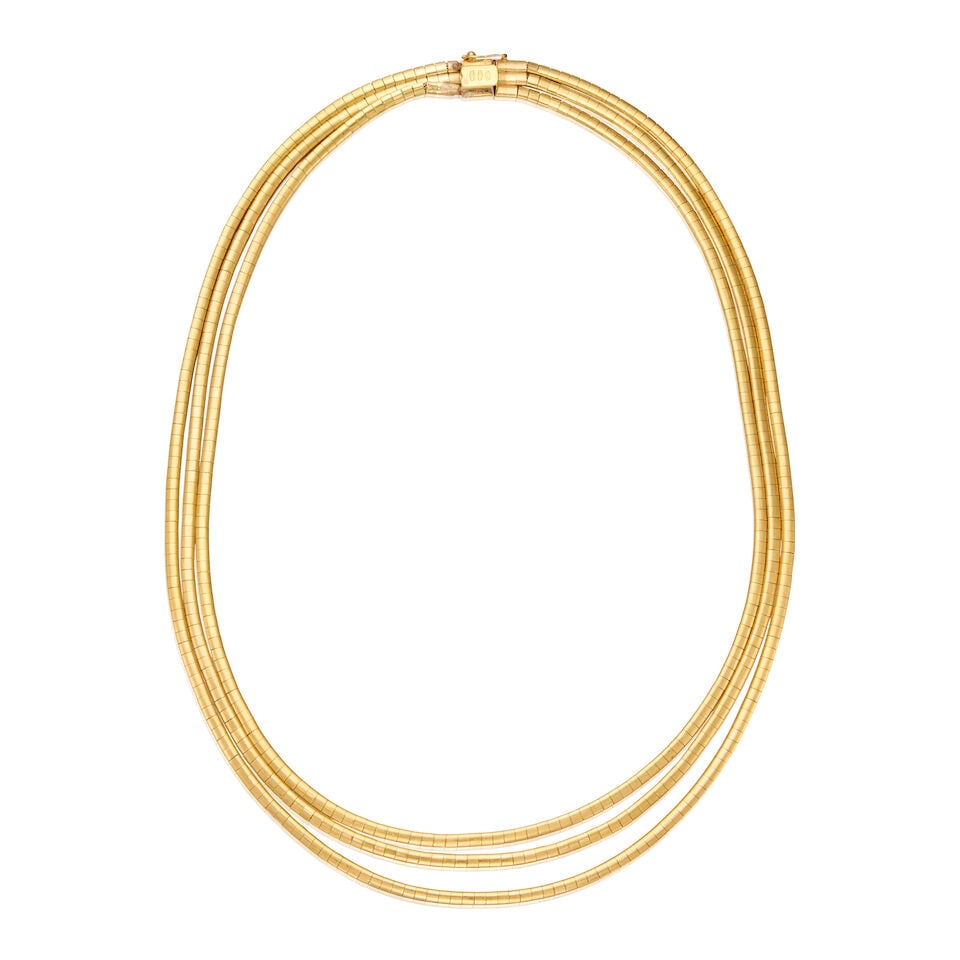 UNOAERRE: AN 18K YELLOW GOLD NECKLACE - 2