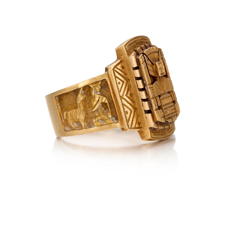 18K YELLOW GOLD RING - 2