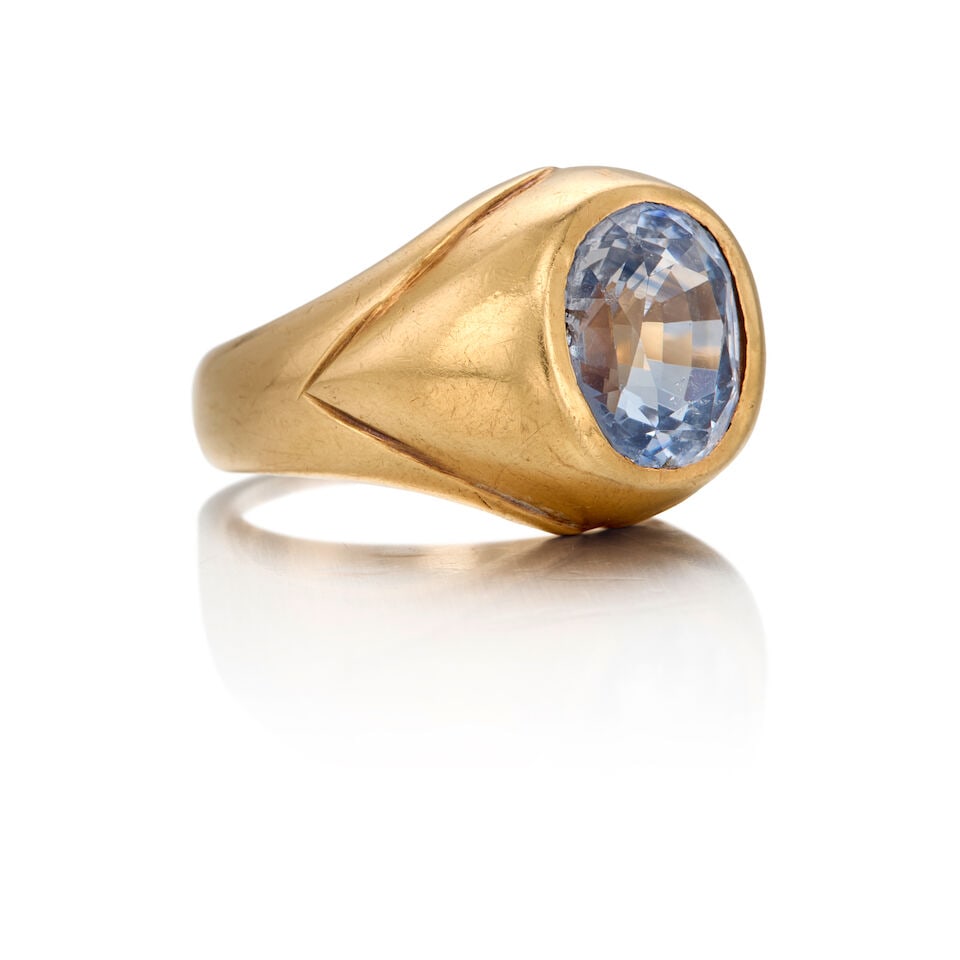 14K GOLD AND SAPPHIRE RING - 2