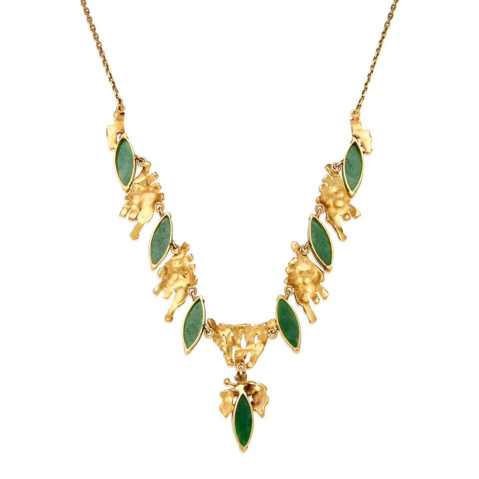 GOLD AND JADE NECKLACE - 2