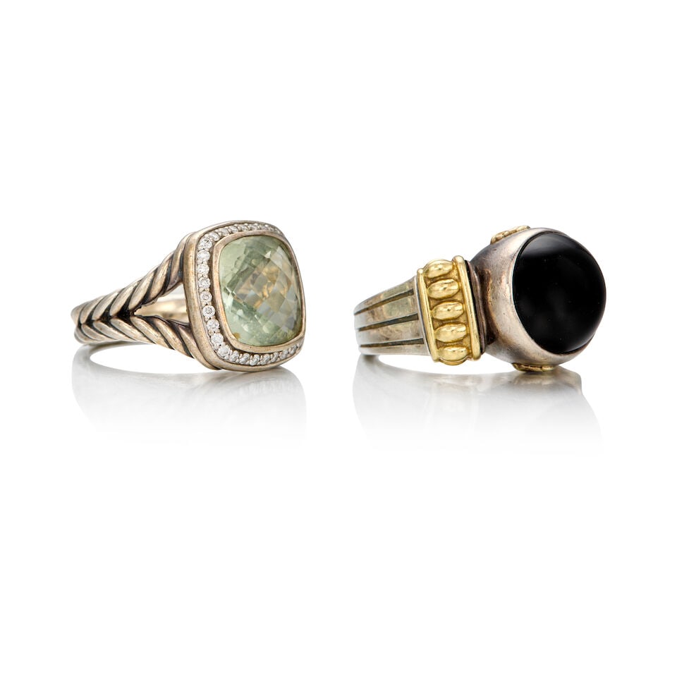 DAVID YURMAN & LAGOS: A GROUP OF GOLD AND STERLING SILVER RINGS - 2