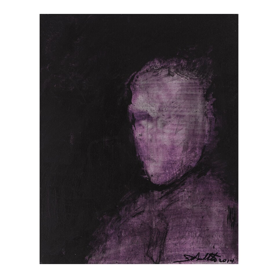 RICHARD HAMBLETON (1952-2017) Shadow Head Portrait 20 x 16 in (50.8 x 40.6 cm) (Painted in 2014) (1 of 3)