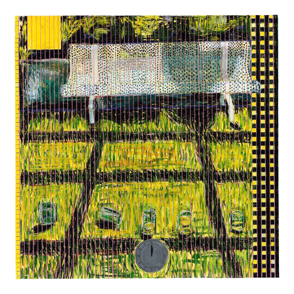 JENNIFER BARTLETT (1941-2022) 12 PM 31 1/2 x 31 1/4 in (80 x 79.4 cm) (Executed in 1993) (1 of 3)