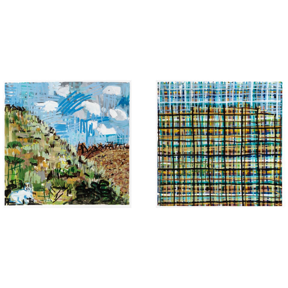 JENNIFER BARTLETT (1941-2022) August, Sun Valley 5a & b each: 22 1/2 x 22 1/2 in (57.2 x 57.2 cm... (1 of 3)