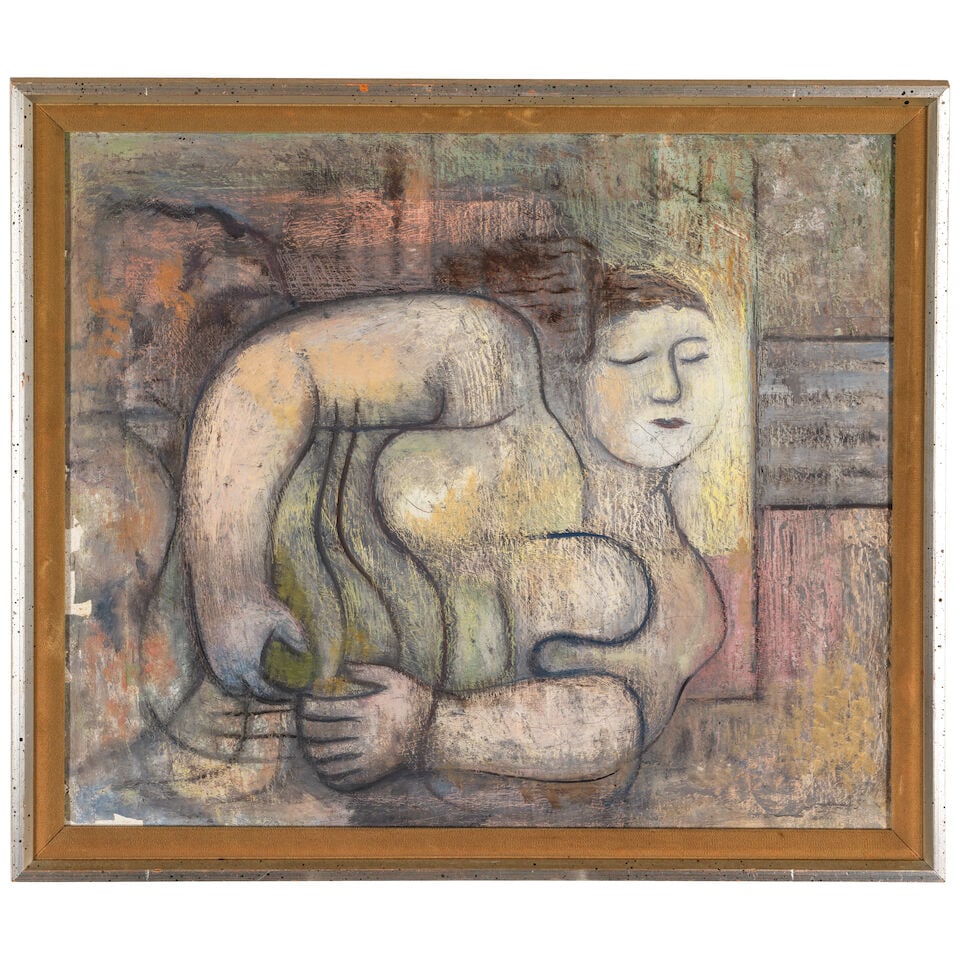 LUCRETIA VAN HORN (1882-1970) Untitled (Reclining Woman) 16 1/4 x 19 1/4 in (41.3 x 48.9 cm) - 3