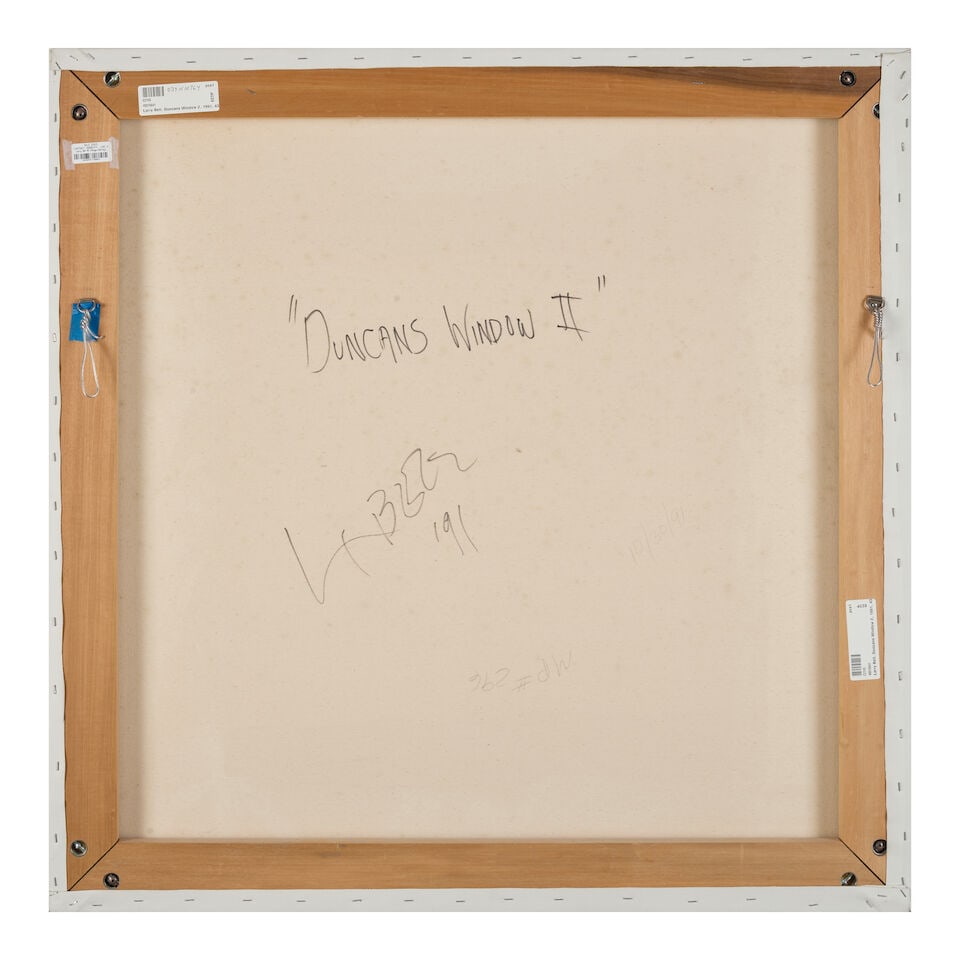 LARRY BELL (B. 1939) MP #296 (Duncan's Window II) 43 3/8 x 43 1/8 in (110 x 109.6 cm) (Executed ... - 2