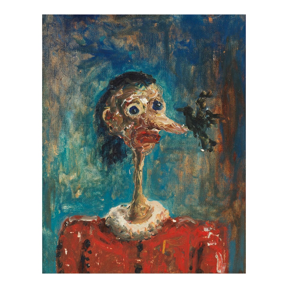 GEORGE CONDO (B. 1957) The Albatross 11 x 9 in (27.9 x 22.9 cm) (Painted in 1984): GEORGE CONDO (B. 1957) The Albatross oil on canvas 11 x 9 in (27.9 x 22.9 cm) Painted in 1984 Footnotes: Provenance Gladstone Gallery, New York. Patricia Faure Gallery, Santa Monica. Acquired from