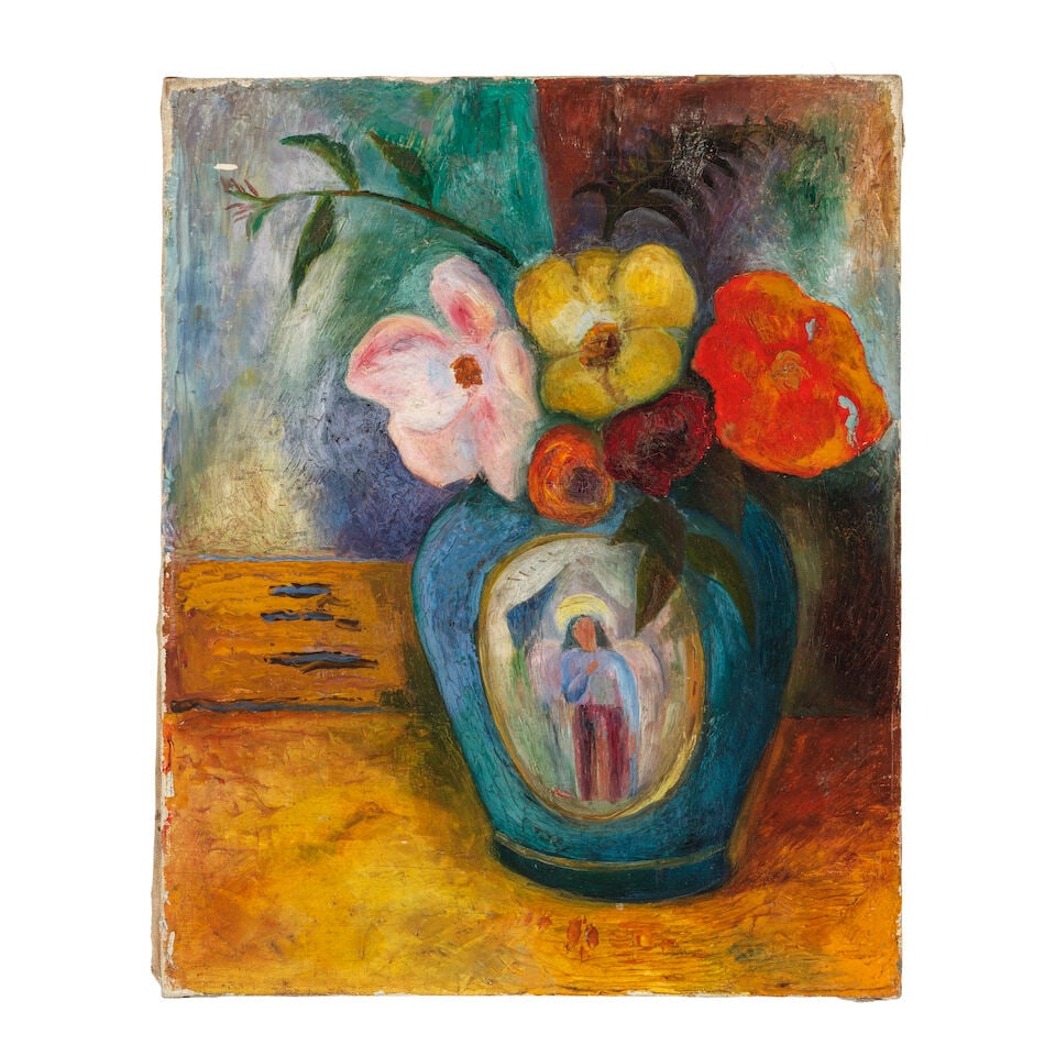 MARJORIE EATON (1901-1986) Still life 20 x 16 in (50.8 x 40.6 cm): MARJORIE EATON (1901-1986) Still life oil on canvas 20 x 16 in (50.8 x 40.6 cm) Footnotes: Provenance Lucretia Van Horn, Berkeley (gifted by the artist). Private collection, Bay Area (acquired by desc