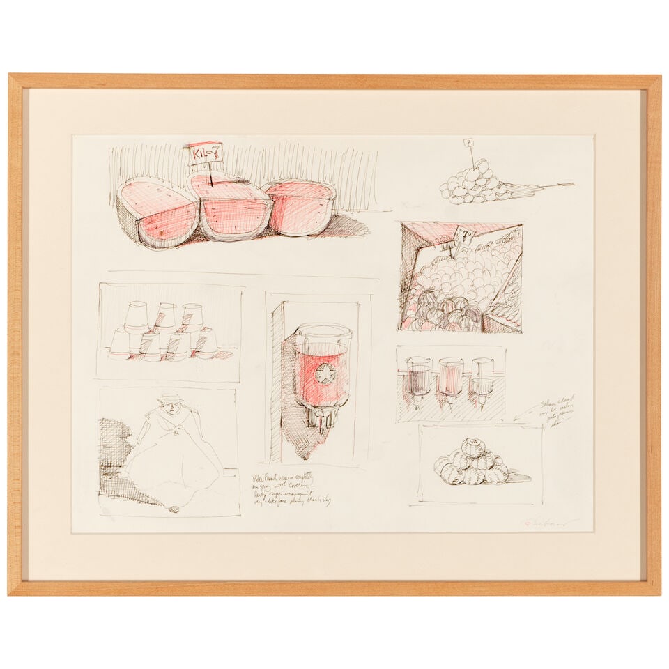 WAYNE THIEBAUD (1920-2021) Untitled 11 1/4 x 15 in (28.6 x 38.1 cm) (Executed circa 1980) - 2