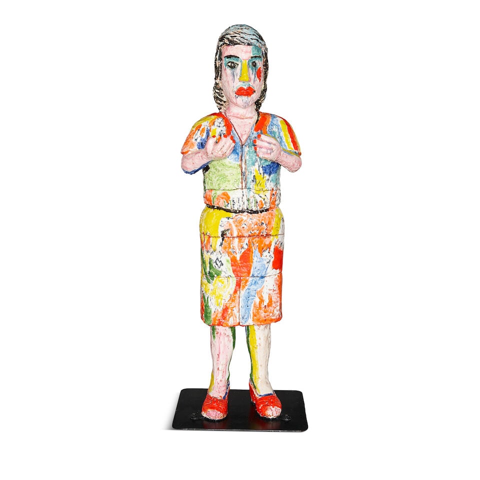 VIOLA FREY (1933-2004) Standing Woman III 92 x 29 x 21 in (233.7 x 73.7 x 53.3 cm) (Executed in ...: VIOLA FREY (1933-2004) Standing Woman III glazed ceramic, in eight parts 92 x 29 x 21 in (233.7 x 73.7 x 53.3 cm) Executed in 2003 Footnotes: Provenance Rena Bransten Gallery, San Francisco. Acquired 