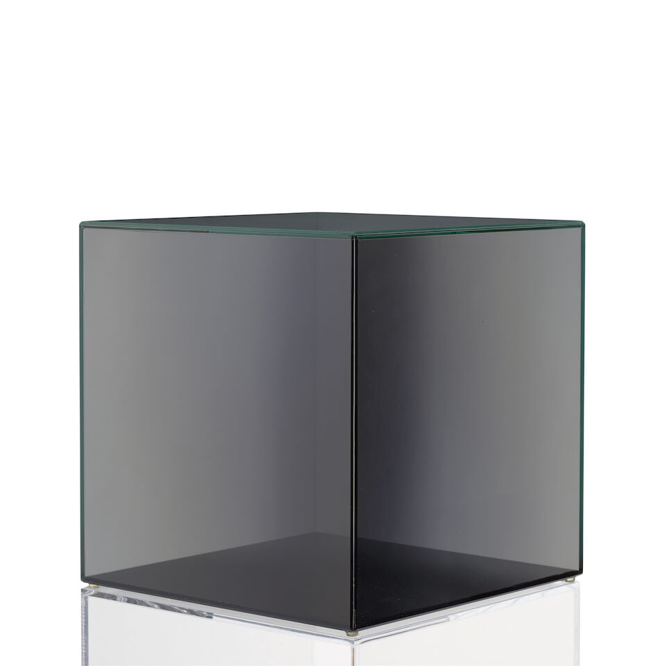LARRY BELL (B. 1939) Cube #18 12 x 12 x 12 in (30.5 x 30.5 x 30.5 cm)Height with plexiglass base... (1 of 2)