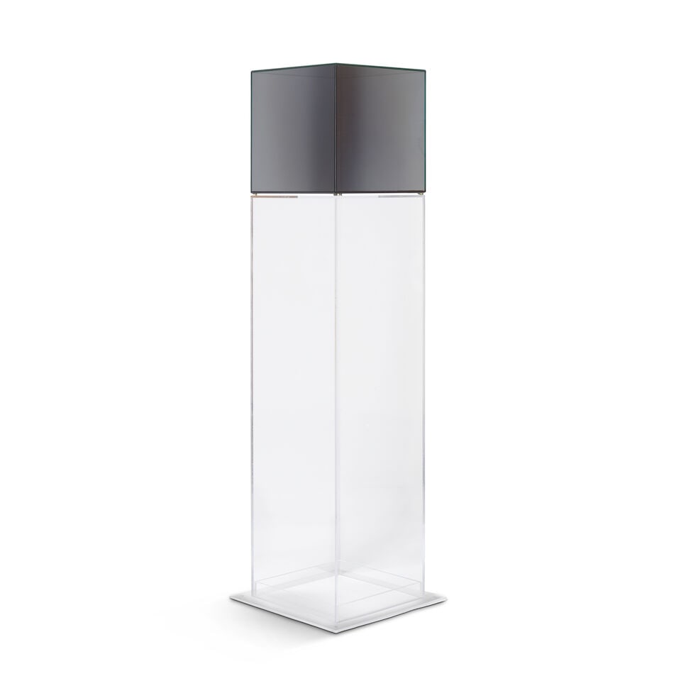 LARRY BELL (B. 1939) Cube #18 12 x 12 x 12 in (30.5 x 30.5 x 30.5 cm)Height with plexiglass base... - 2