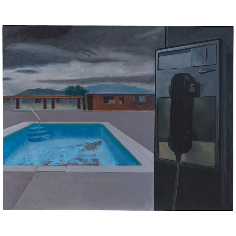 JOHN REGISTER (1936-1996) Vacancy 40 x 50 in (101.6 x 127 cm) (Painted in 1994): JOHN REGISTER (1936-1996) Vacancy signed 'Register' (lower right) oil on canvas 40 x 50 in (101.6 x 127 cm) Painted in 1994 Footnotes: Provenance Acquired directly from the artist by the present owner