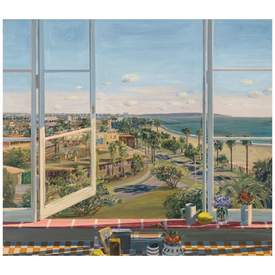 LARRY COHEN (B. 1952) View of San Vicente 44 x 50 in (111.8 x 127 cm) (Painted in 1988) (1 of 3)