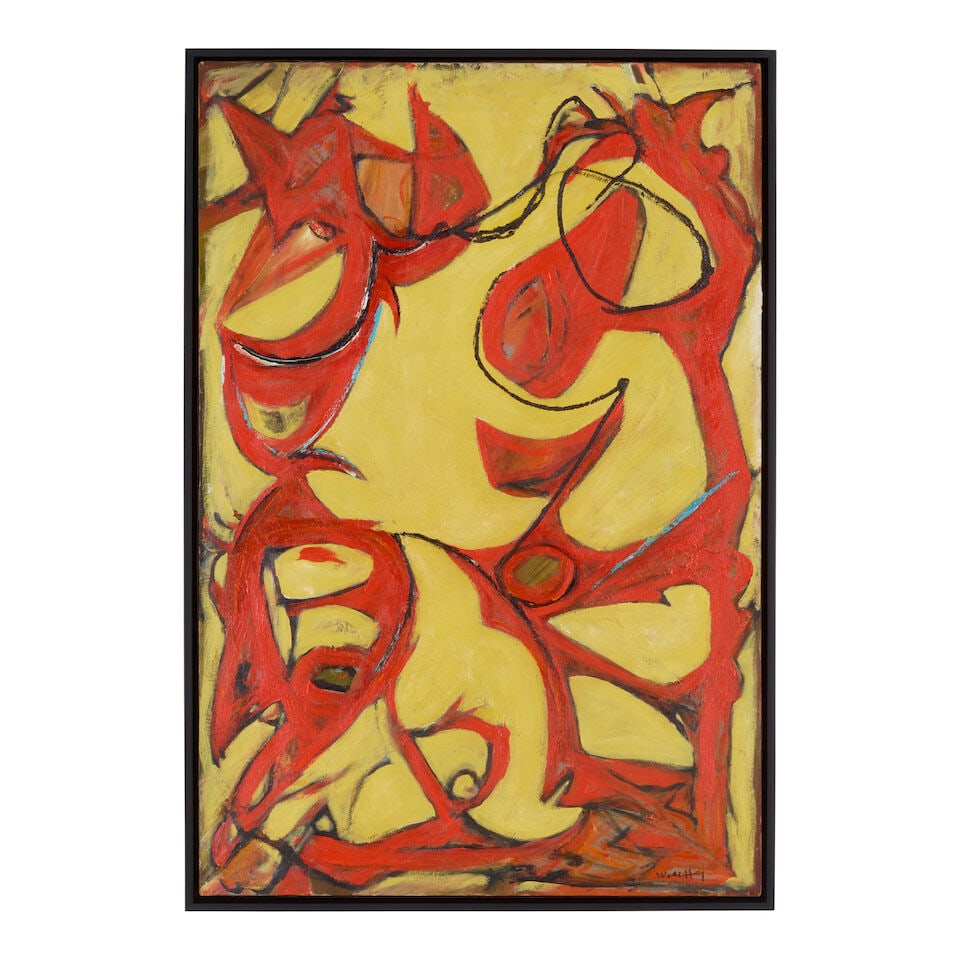 EMERSON WOELFFER (1914-2003) Untitled 36 x 24 in (91.4 x 61 cm) (Painted circa 1948) - 2