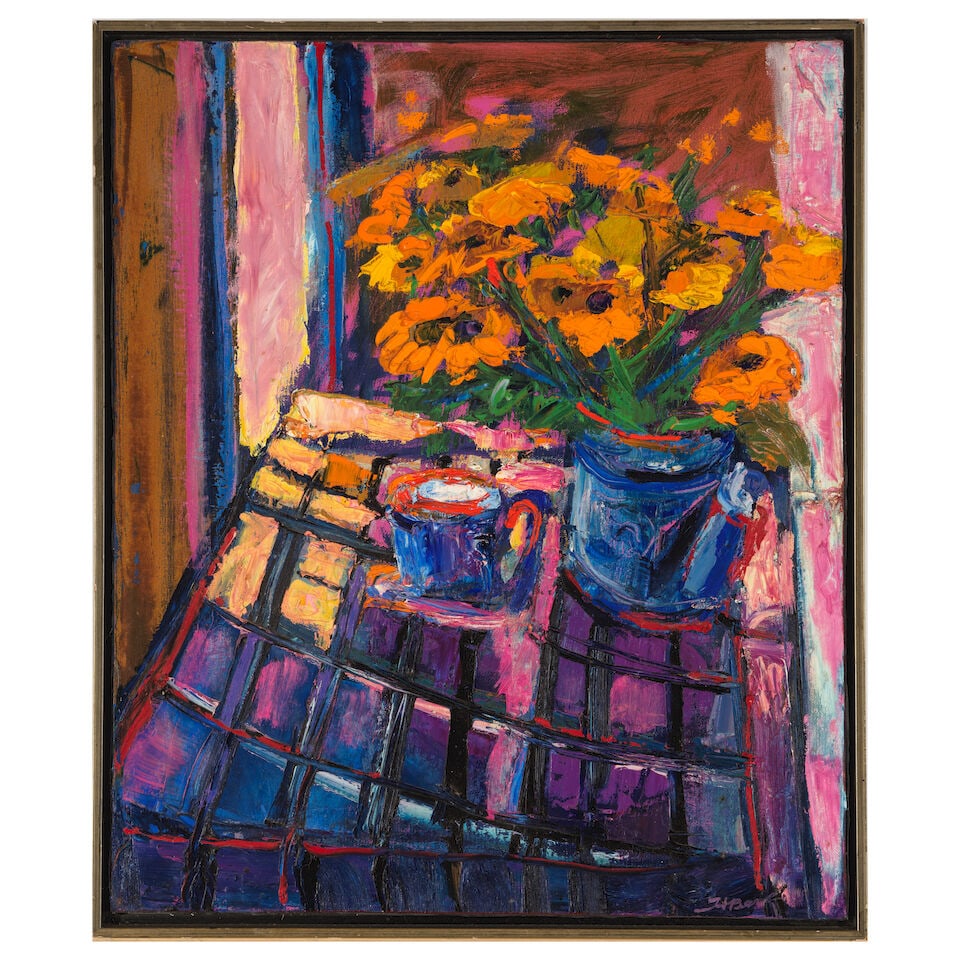 HENRIETTA BERK (1919-1990) Hour of Dawn 24 x 20 in (61 x 50.8 cm) (Painted circa 1964): HENRIETTA BERK (1919-1990) Hour of Dawn signed 'H Berk' (lower right) oil on canvas 24 x 20 in (61 x 50.8 cm) Painted circa 1964 Footnotes: Steven Stern has confirmed the authenticity of this work,