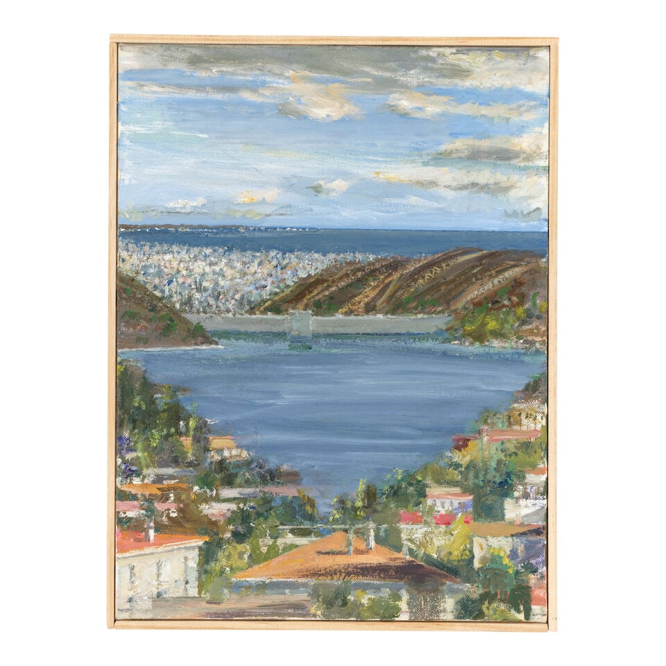 LARRY COHEN (B. 1952) View of the Hollywood Reservoir 16 x 12 in (40.6 x 30.5 cm) (Painted in 2023) - 2