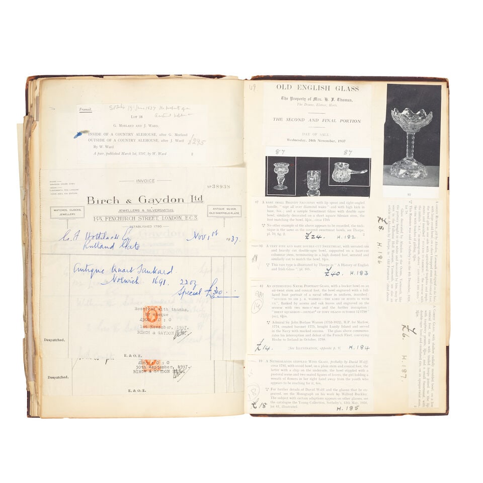 The George Finch Hotblack Collection: an important archive of invoices and purchase records, cir... - 2