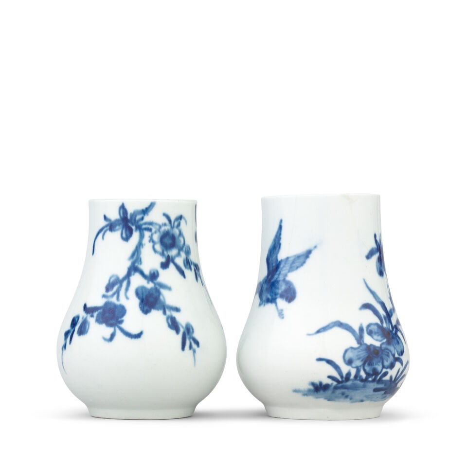 Two Worcester dry mustard pots, circa 1756-65 - 2