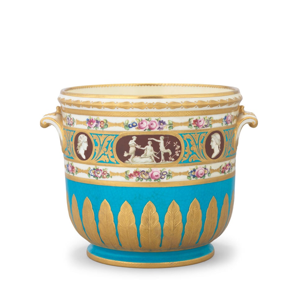 A Minton Catherine the Great Service pattern bottle cooler by Henri Boullemier, circa 1900 - 3