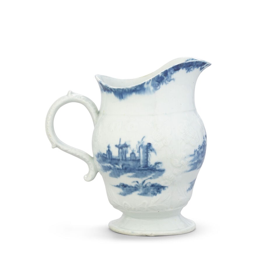 An unusual Longton Hall milk jug, circa 1756 (1 of 4)