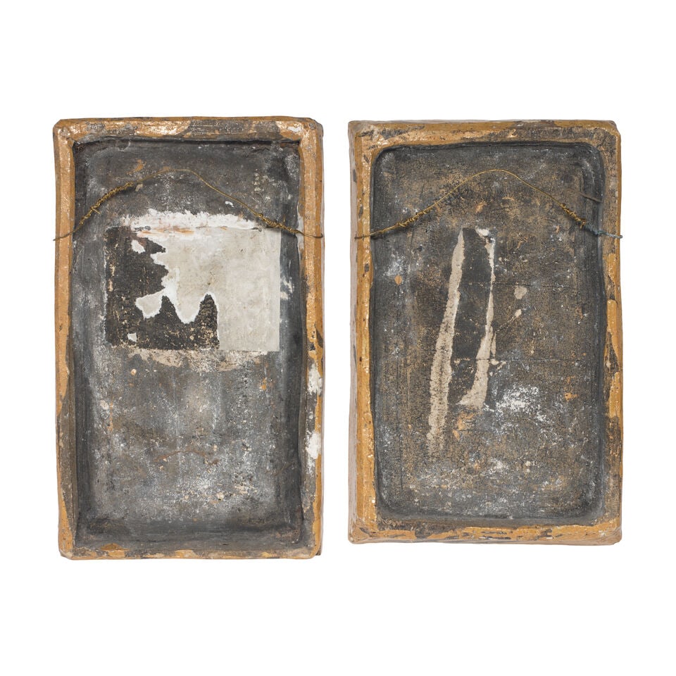 Two German lead-glazed rectangular stove tiles, probably Cologne, late 16th century - 2