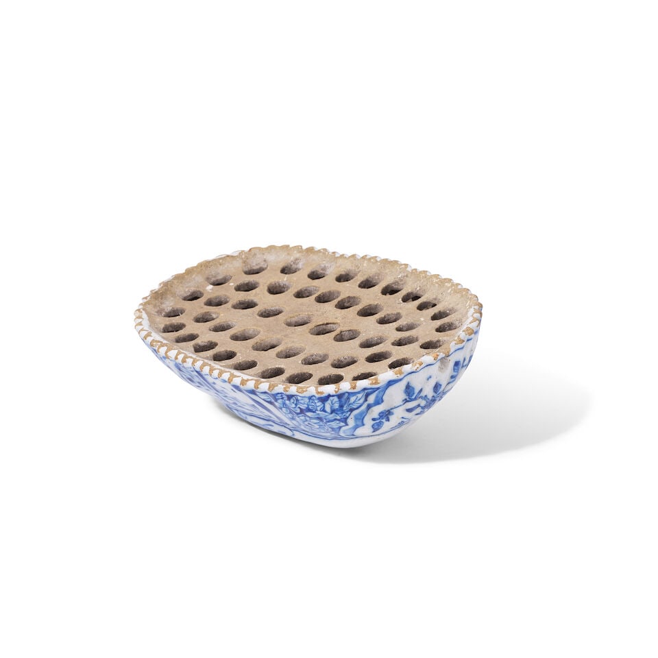 A Dutch Delft brushback, circa 1720-40 - 2