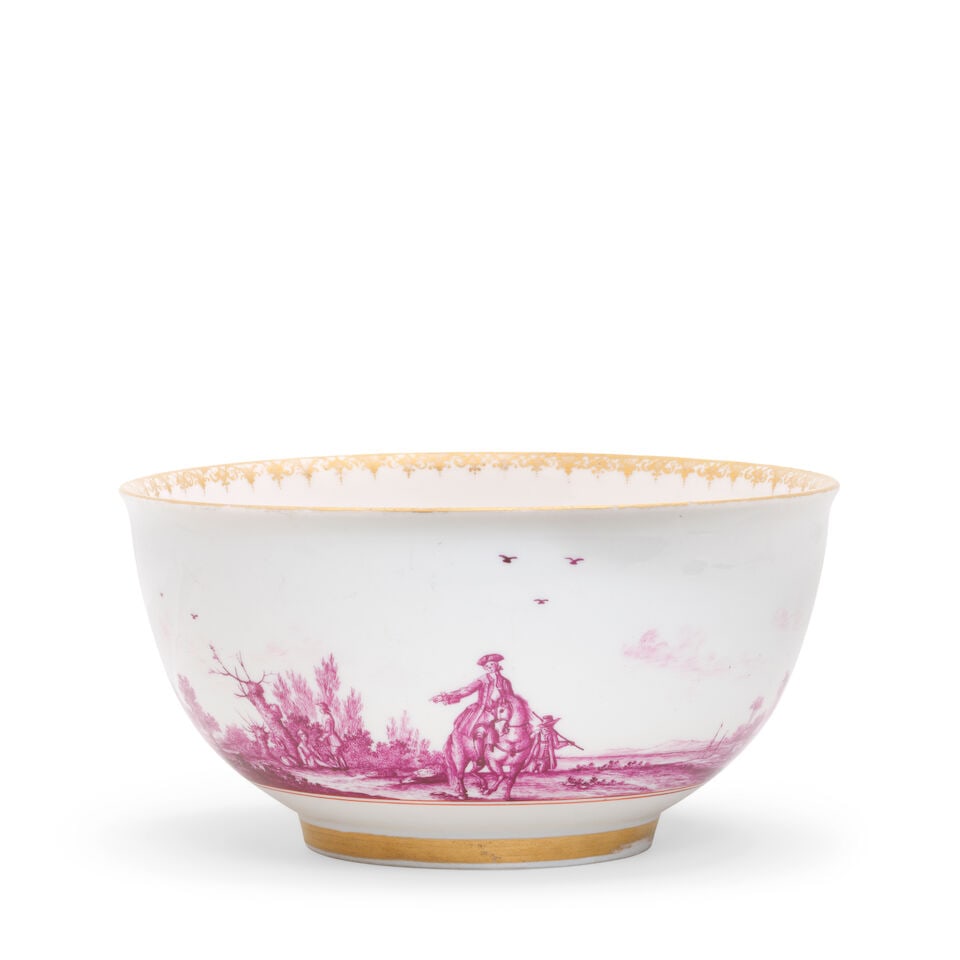 A documentary Meissen waste bowl, dated 1742 (1 of 4)