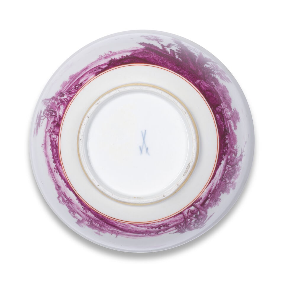 A documentary Meissen waste bowl, dated 1742 - 2