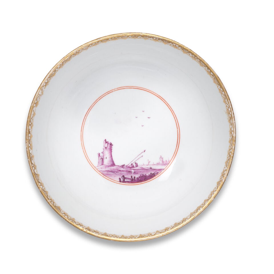 A documentary Meissen waste bowl, dated 1742 - 3