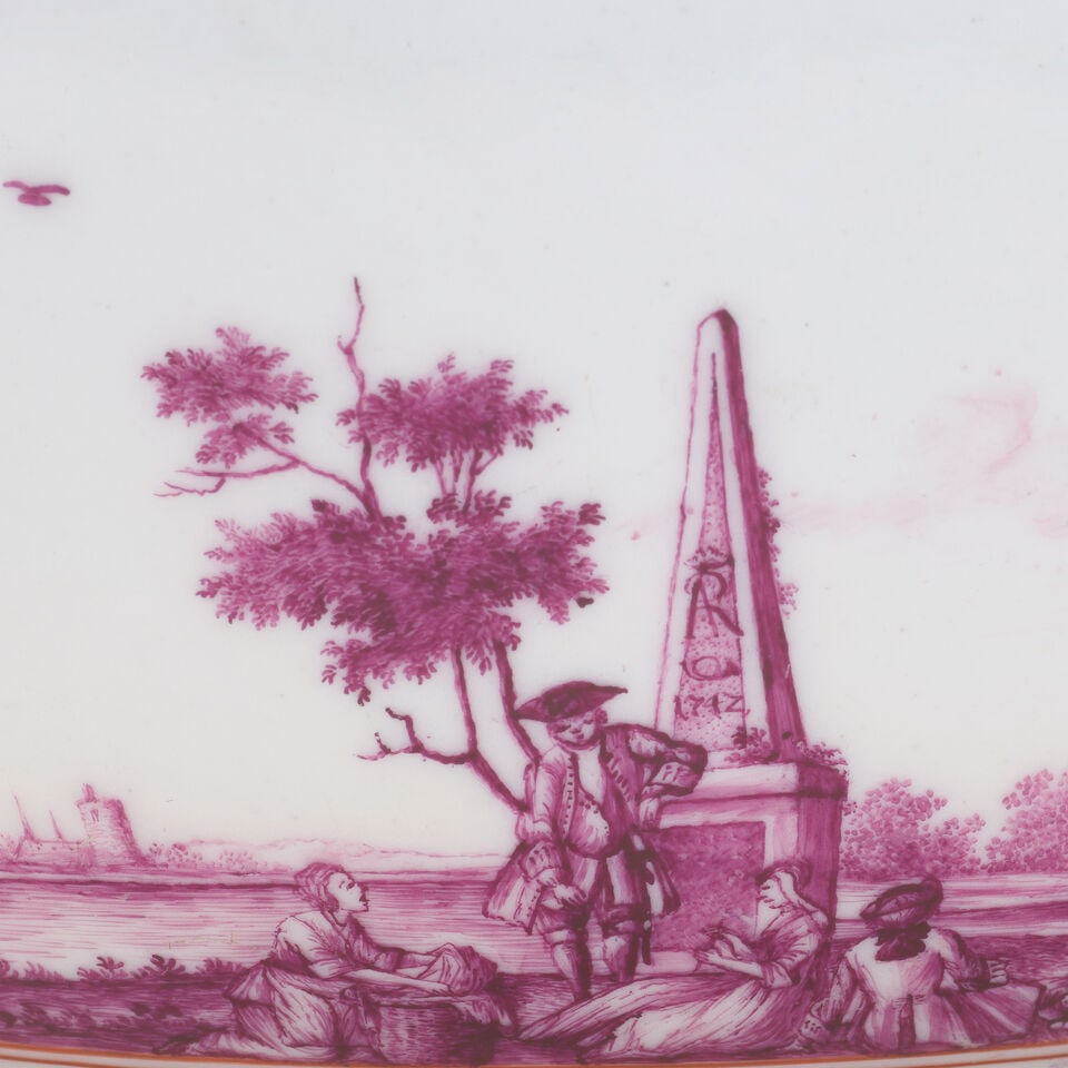A documentary Meissen waste bowl, dated 1742 - 4