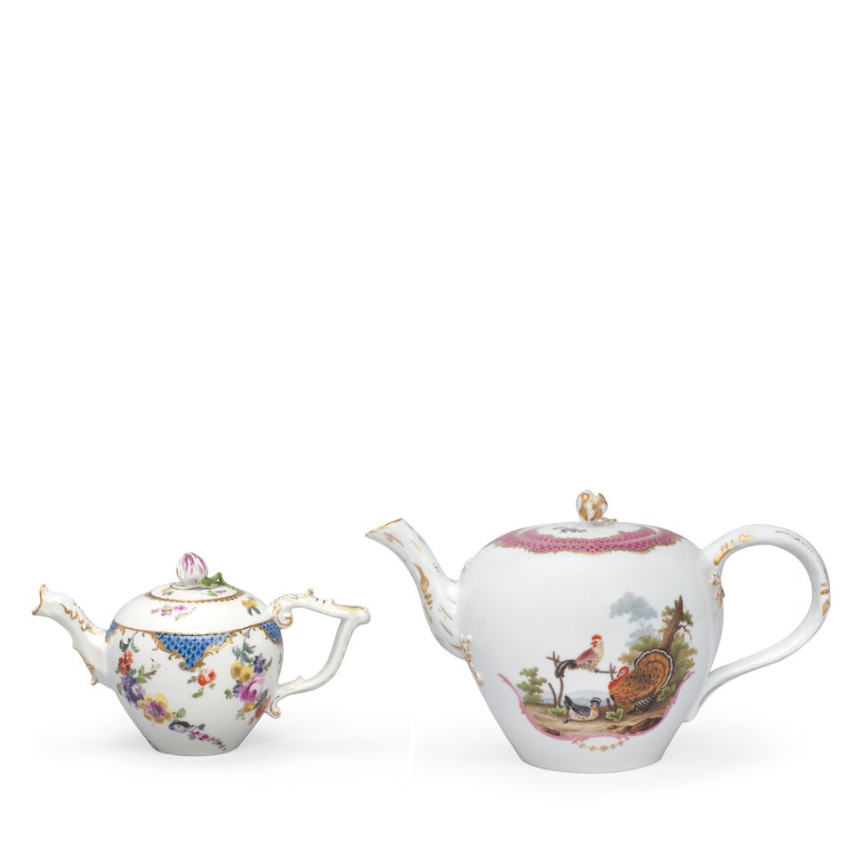 Two Meissen teapots and covers, second half 18th century (1 of 3)