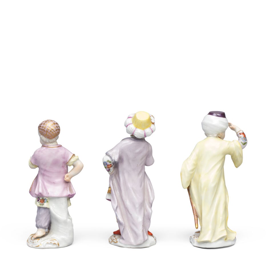 Three Meissen figures of children dressed in Turkish costume, circa 1756-60 - 2