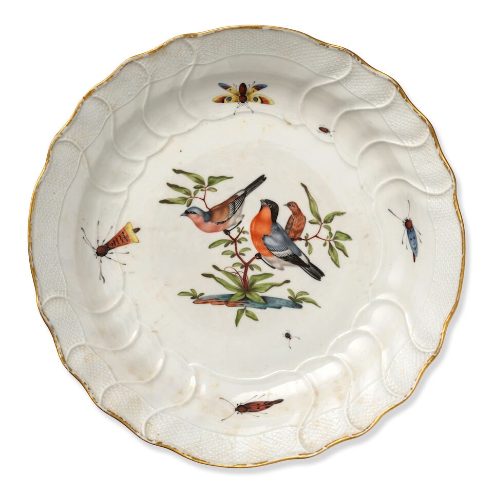 A Meissen composite part dinner service, mostly circa 1760-70 - 11