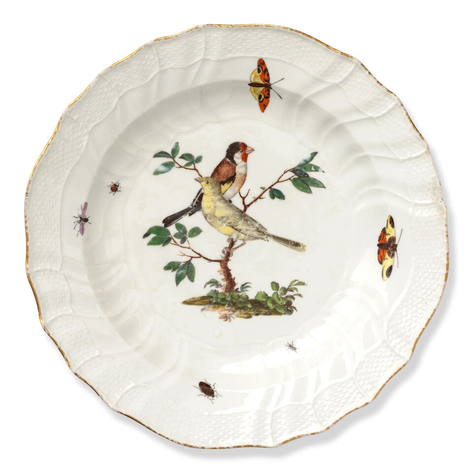 A Meissen composite part dinner service, mostly circa 1760-70 - 12