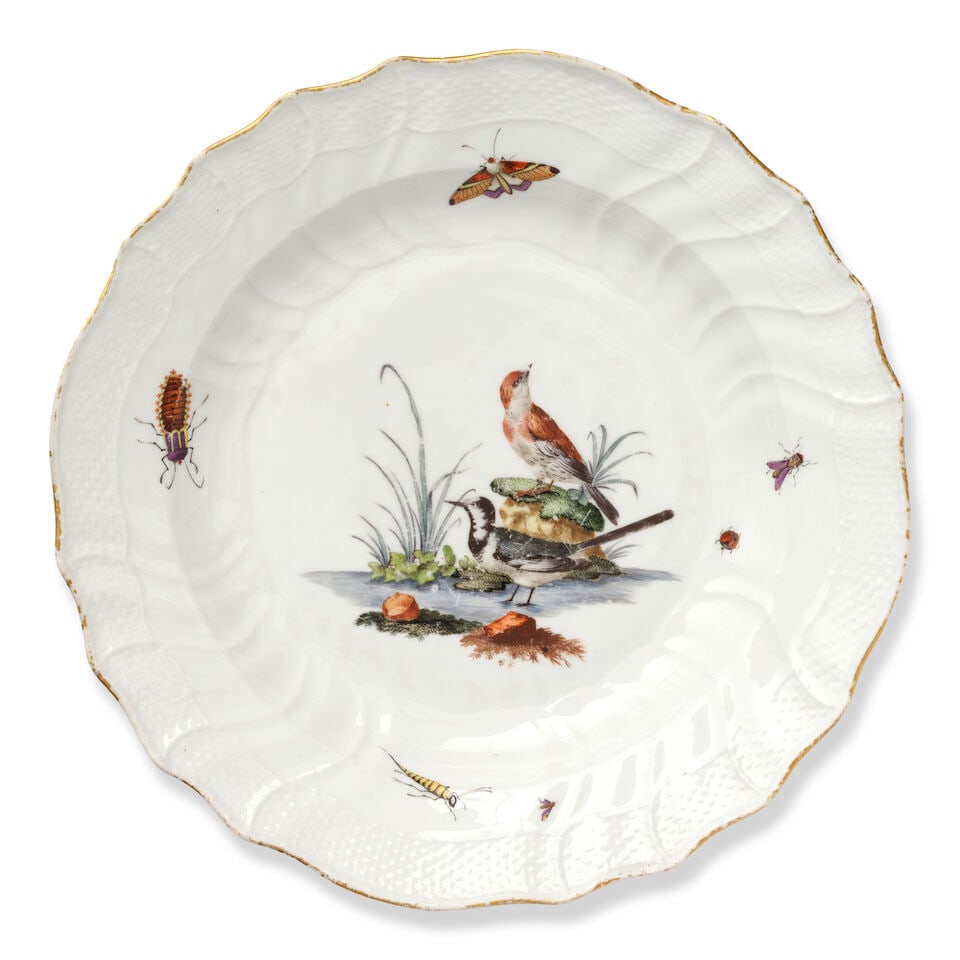 A Meissen composite part dinner service, mostly circa 1760-70 - 14