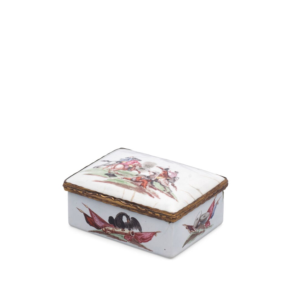 A German enamel portrait snuff box depicting Frederick the Great, circa 1755-60 - 2