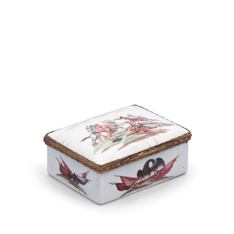 A German enamel portrait snuff box depicting Frederick the Great, circa 1755-60 - 3