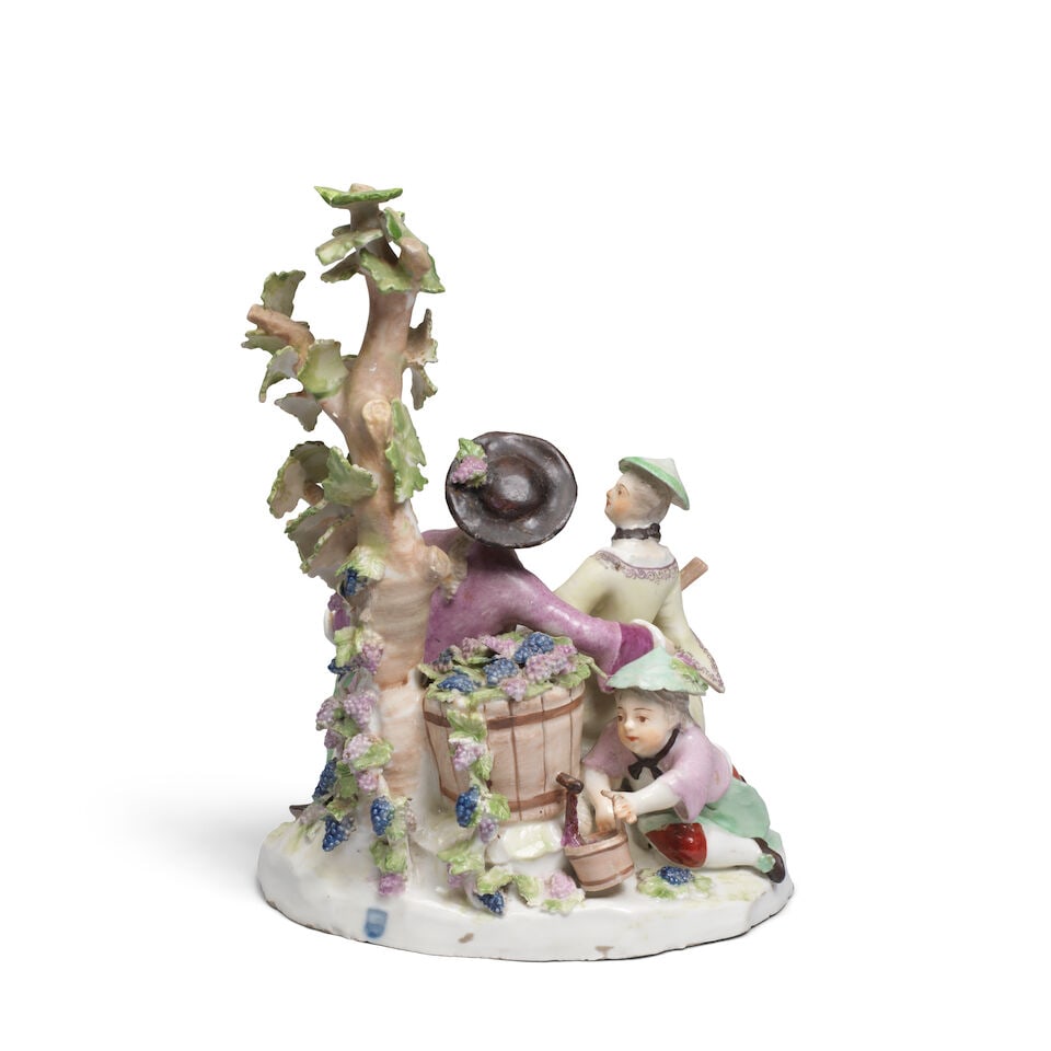 A Vienna porcelain group emblematic of Autumn, circa 1760 - 2