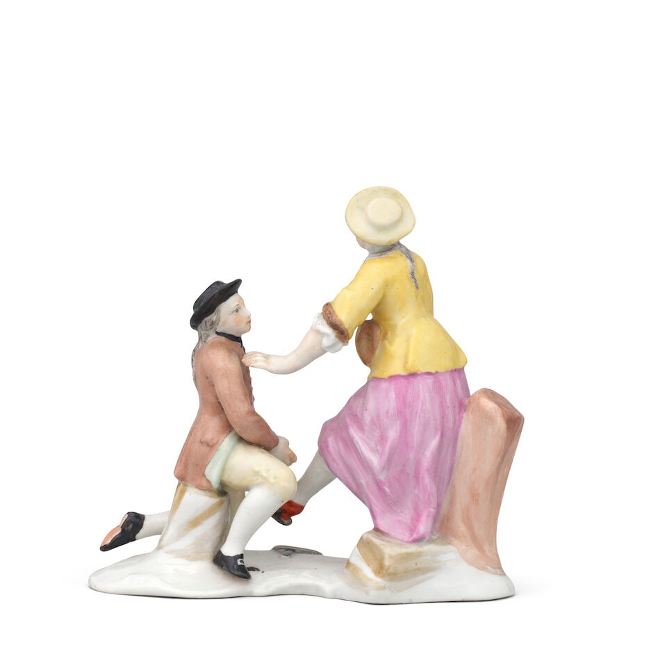 A Thuringian group of ice-skaters, probably Kloster Veilsdorf, circa 1775 - 2