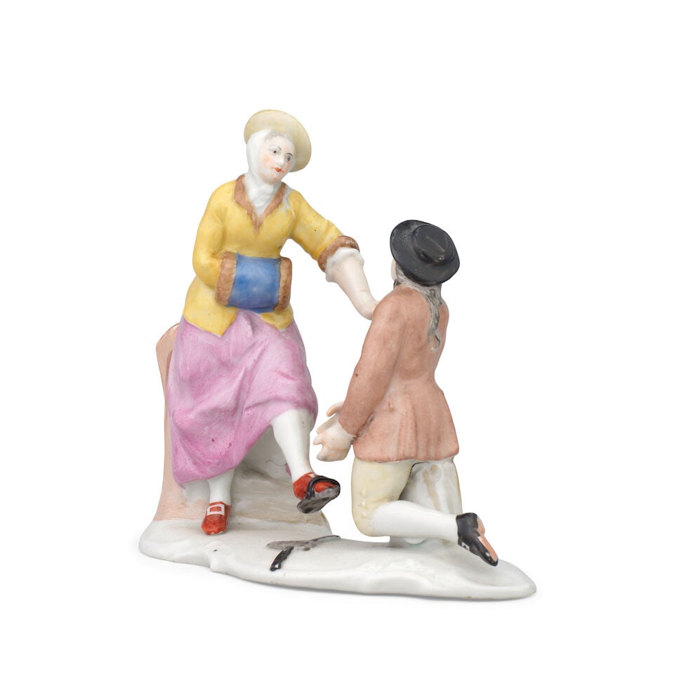 A Thuringian group of ice-skaters, probably Kloster Veilsdorf, circa 1775 - 3