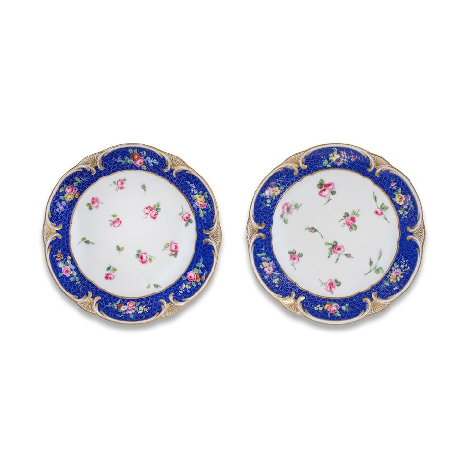 Two Sèvres blue-ground plates, dated 1771 (1 of 1)