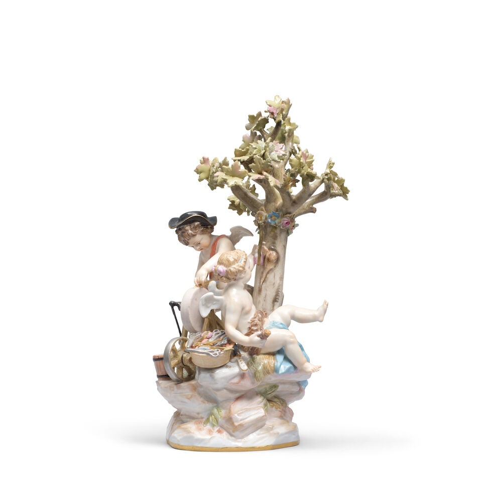 A Meissen group of putti, late 19th century - 2