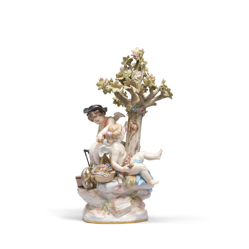 A Meissen group of putti, late 19th century - 4