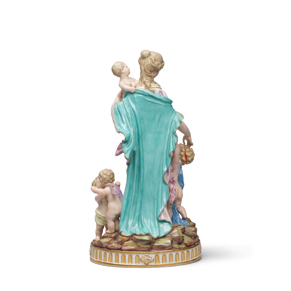 A Meissen allegorical group of Charity ('Caritas'), late 19th century - 2