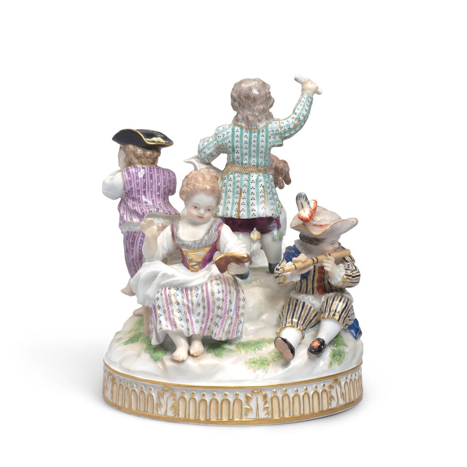A Meissen group of child musicians, late 19th century - 2
