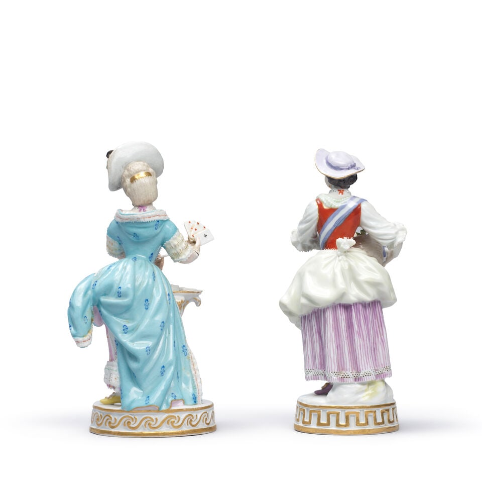 Two Meissen figures of ladies, late 19th century - 2