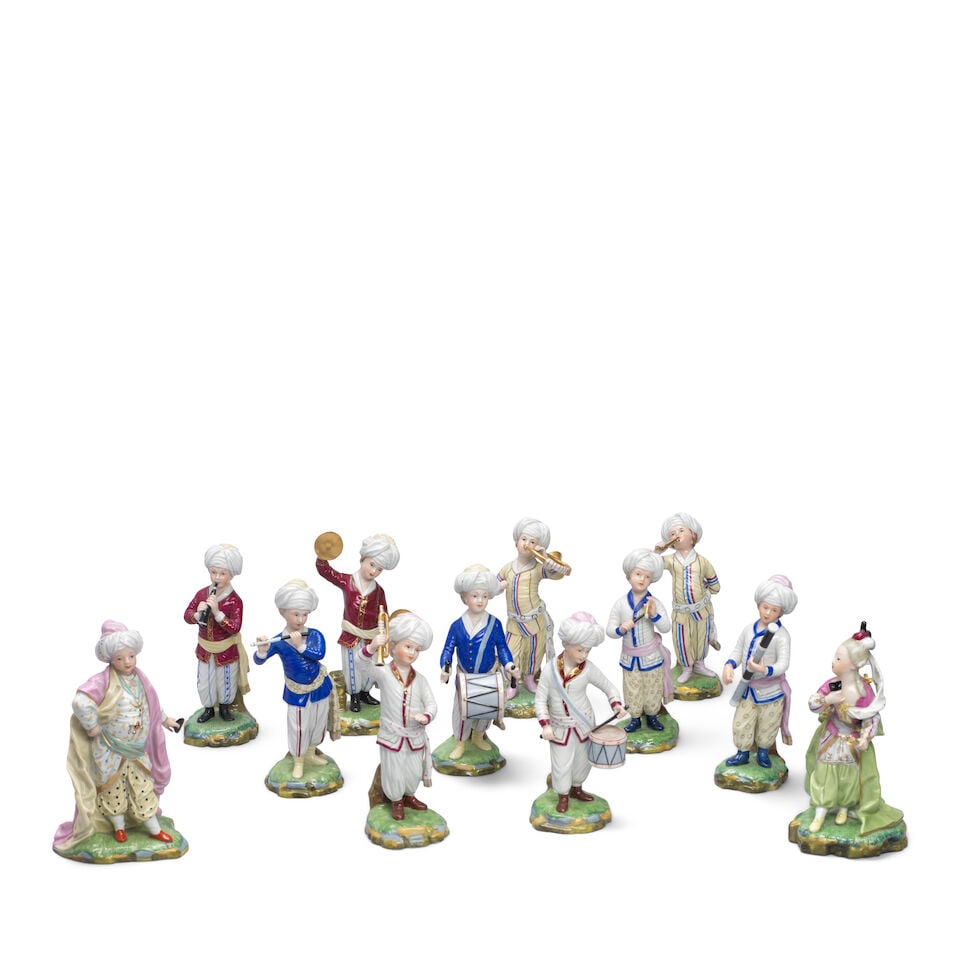 A group of thirteen Höchst figures, second half 20th century (1 of 4)