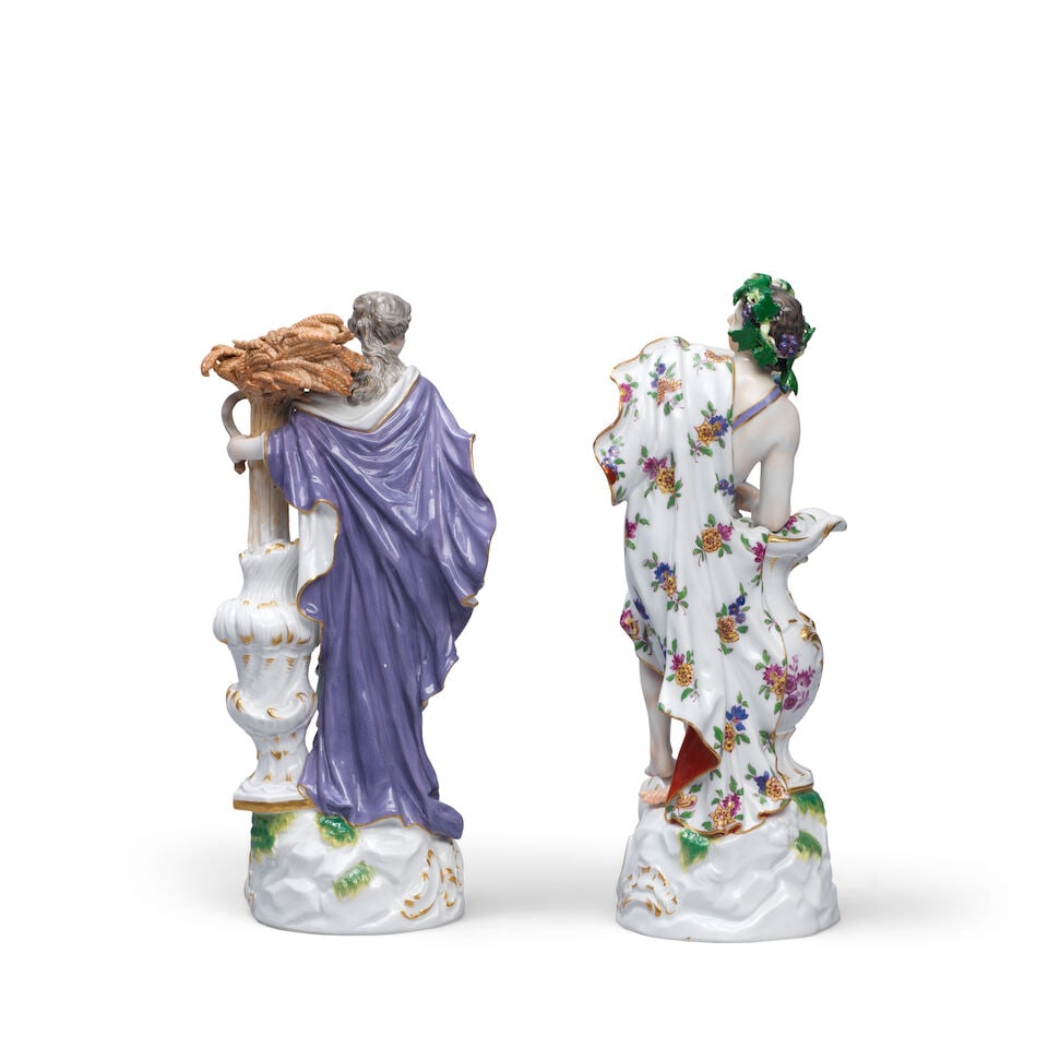 Two Meissen figures emblematic of the seasons, early 20th century - 2